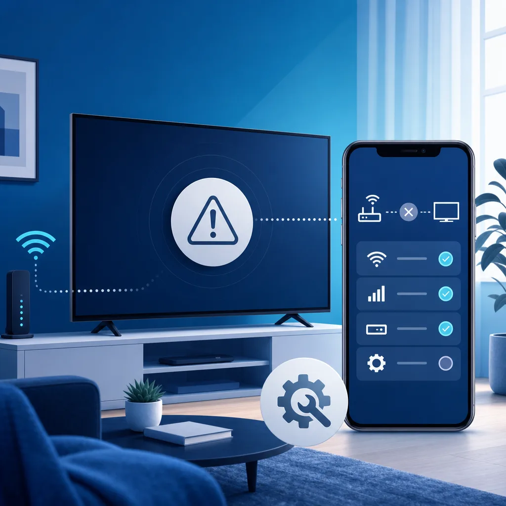 Vérification des paramètres après une erreur de connexion King365TV